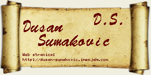 Dušan Šumaković vizit kartica